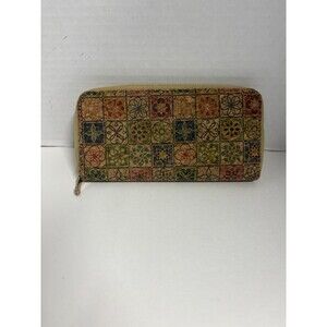 Cork Bohemian Zip Around Wallet
